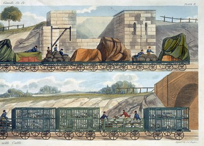 A Train of Wagons and a Train of Cattle, Sheep and Pigs, from 